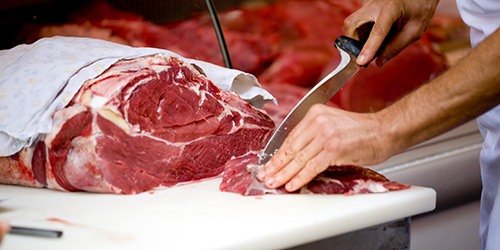 Processing meat and cold cuts